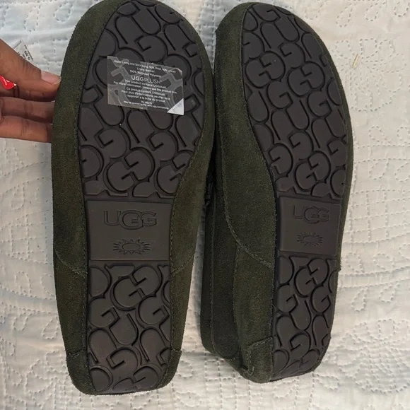 NEW UGG burnt Olive Suede men’s ASCOT Loafers size 11 - Picture 6 of 12
